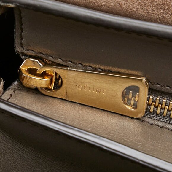 CELINE Brown Leather Shoulder Bag - Picture 5 of 9